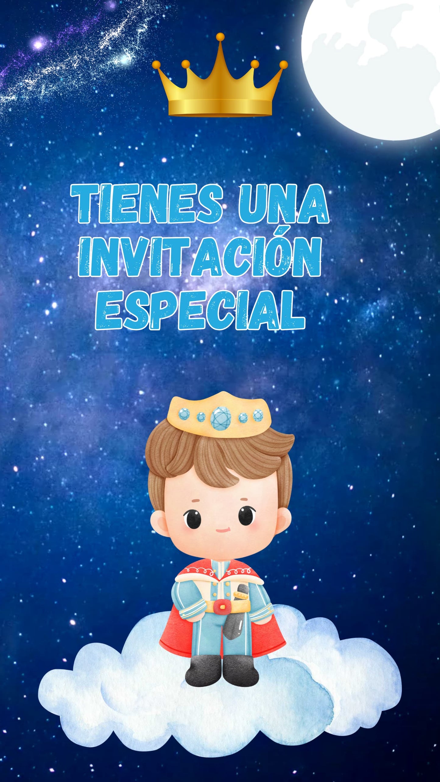 Tarjeta de invitacion digital temática el Principito