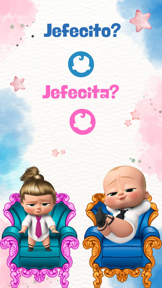 Invitación para Revelación de Sexo (Jefecita o Jefecito)