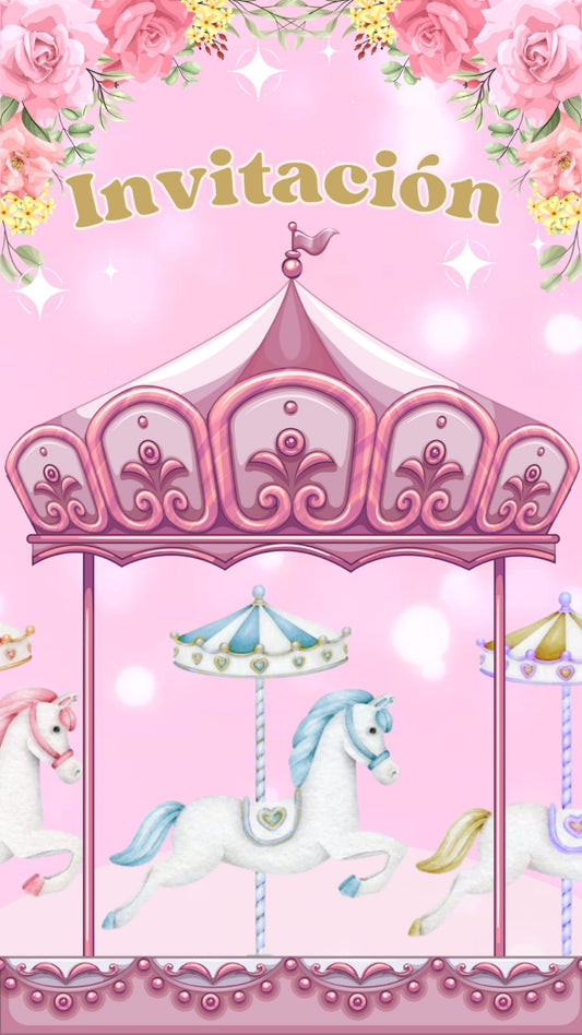 Invitación Digital temática Carrusel