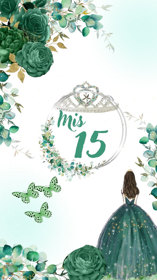 Video Invitacion 15 años (color verde)