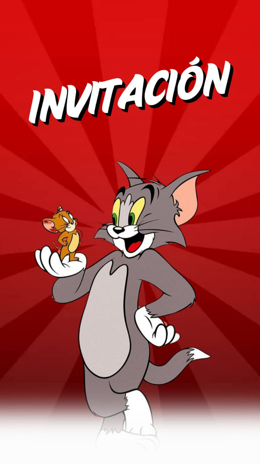 Video Invitacion Digital Tematica Tom y Jerry