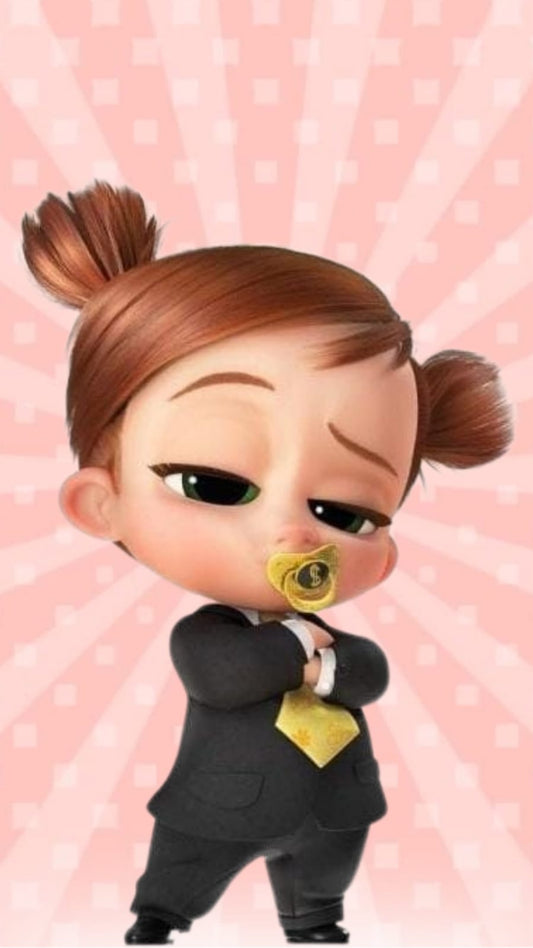 Invitacion digital para baby shower temática de la Jefecita (Boss Baby niña), diseño divertido y personalizado