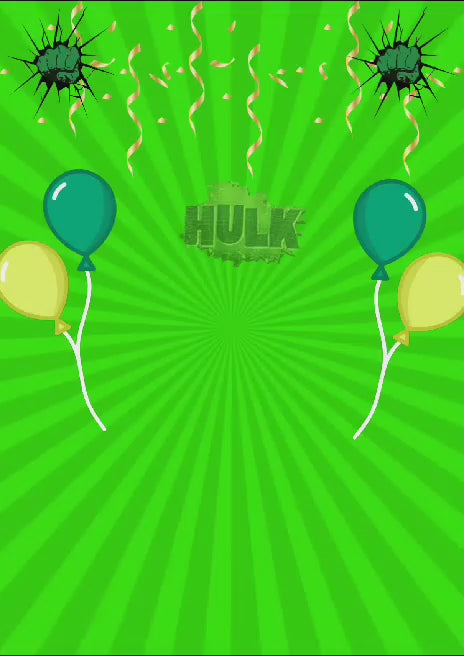 Tarjeta de invitación temática Hulk