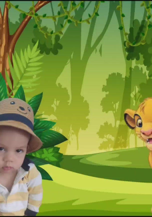 Tarjeta de invitación Temática Rey Leon