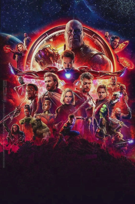 Tarjeta de invitación Temática Avenger o Vengadores Endgame (SuperHeroes)