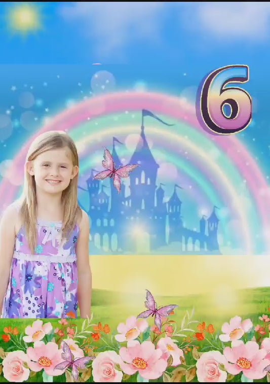 Tarjeta de invitacion tematica Princesas Disney #1