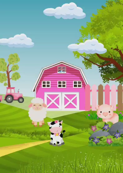 Tarjeta de invitación La Granja (Rosada)