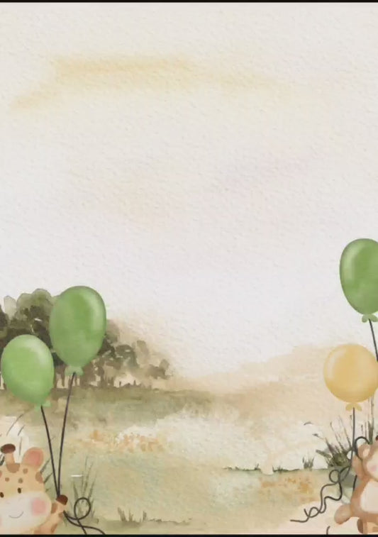 Tarjeta de Invitación temática Safari #2