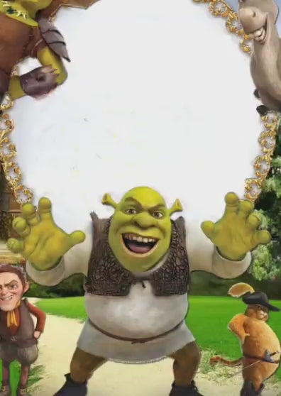 Tarjeta de invitación temática Shrek