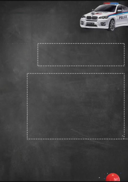 Tarjeta de invitación Temática Policía (Con mensaje de voz personalizado)