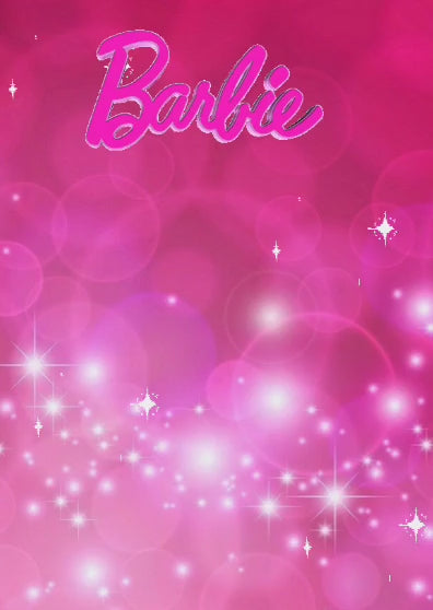 Barbie glitter: tarjeta con foto
