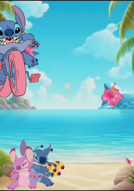 Tarjeta de invitación Lilo y Stitch (Nuevo Diseño)