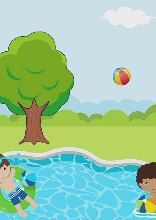 Tarjeta de invitación animada de Pool Party