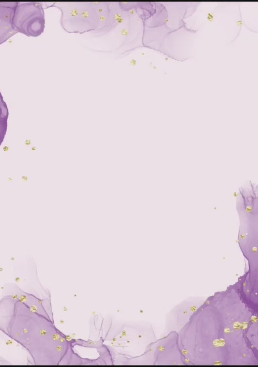 Tarjeta de invitación temática Mariposas (Lila y Fucsia)