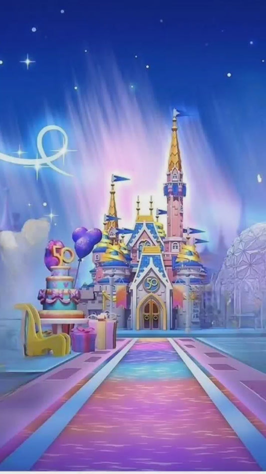 Tarjeta de invitación temática Minnie & Mickey