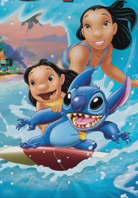 Tarjeta de invitacion tematica Lilo and stitch