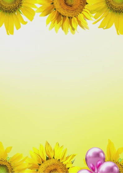 Tarjeta de invitación temática Girasoles