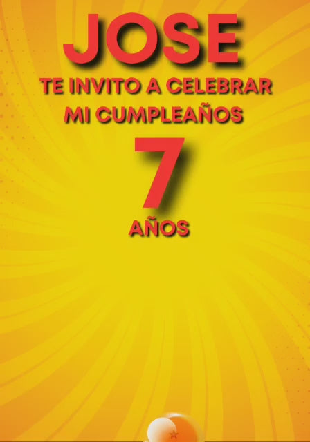 Tarjeta de invitación temática Goku Dragon Ball Z
