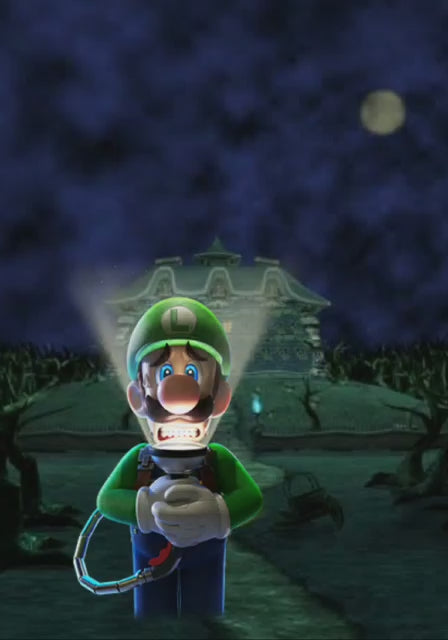 Tarjeta de invitación Luigi Mansión (Mario Bros)