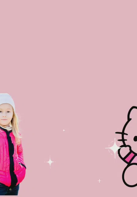 Tarjeta de invitación Hello Kitty Rosa