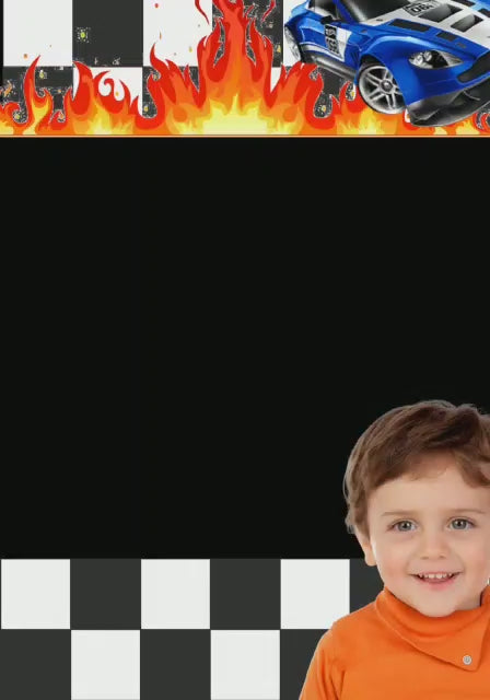 Tarjeta de invitacion Hot Wheels