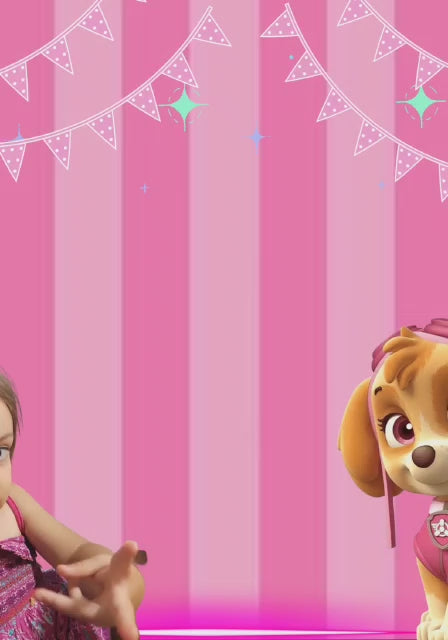 Tarjeta invitación Paw Patrol Skye