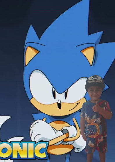 Tarjeta de invitacion Sonic Modelo 2