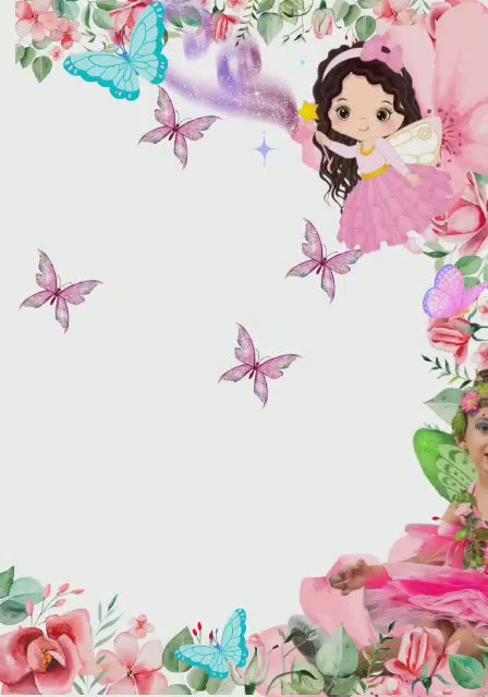 Tarjeta de invitación de cumpleaños temática Mariposas