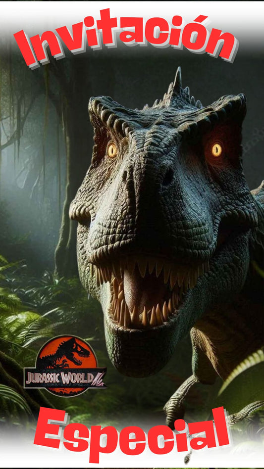 Invitación Digital Jurassic World | Diseños Personalizados para Cumpleaños Infantiles