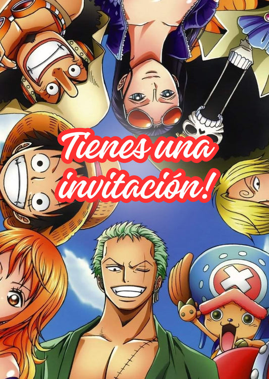 🎉✨ Invitación Digital Temática de One Piece ✨🎉