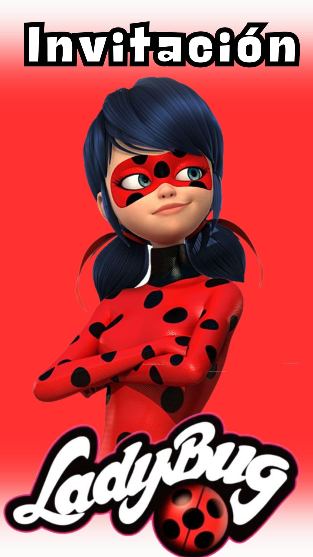 Tarjeta de invitación Temática LadyBug #2