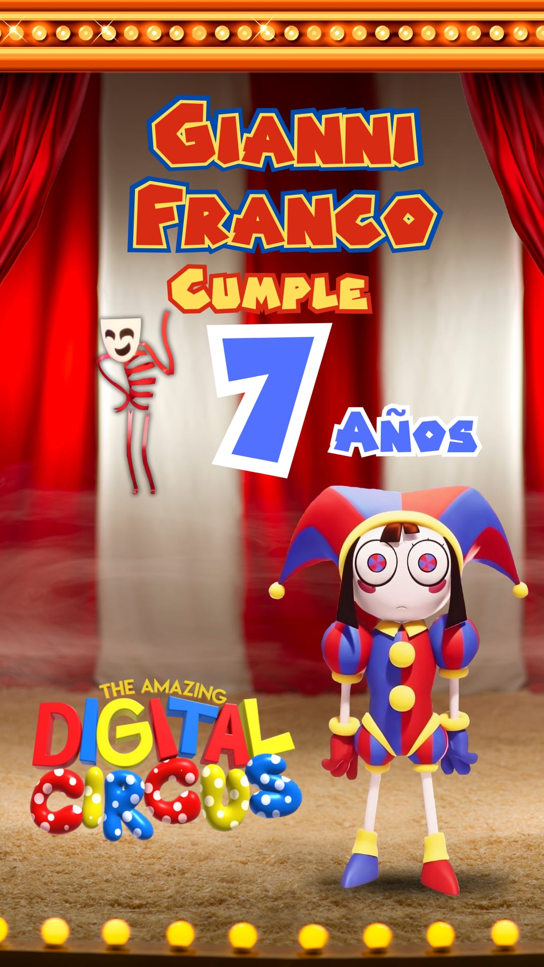 Invitación Temática Circo Digital