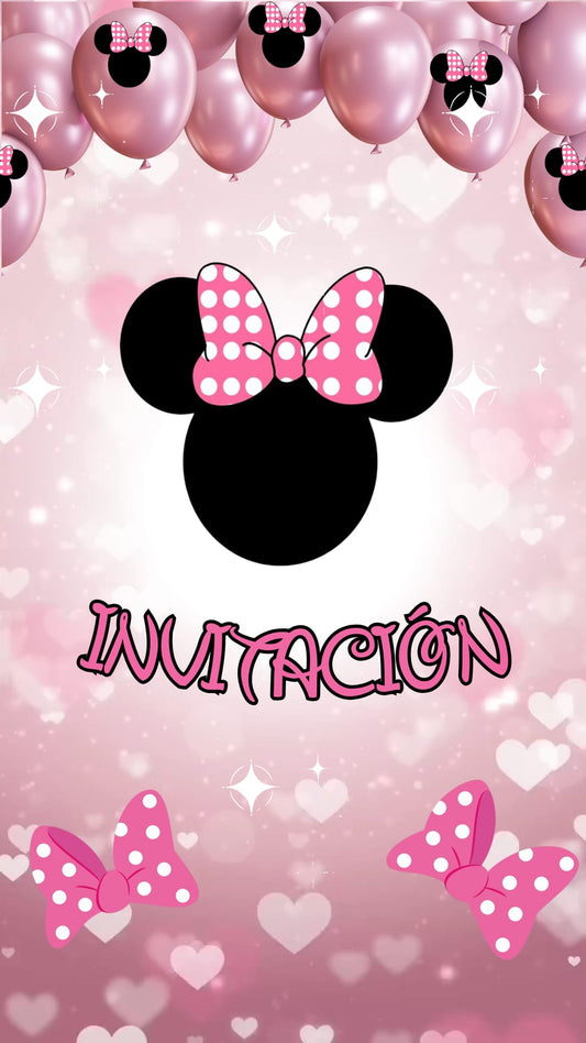 Invitacion Minnie Mouse (Orejitas de Minnie)