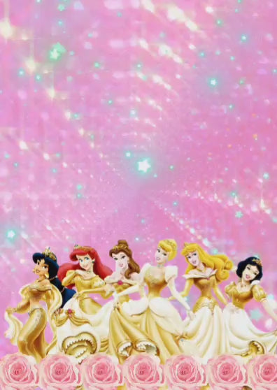 Tarjeta de invitacion Tematica Princesas Disney #2